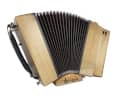 Accordéon en position de jeu, dos (image catalogue)
